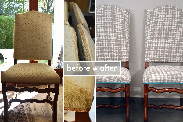 Changement de tissu pour 6 chaises De style Louis XIII #nobills #vitamine #houles #beforeafter #upholstery