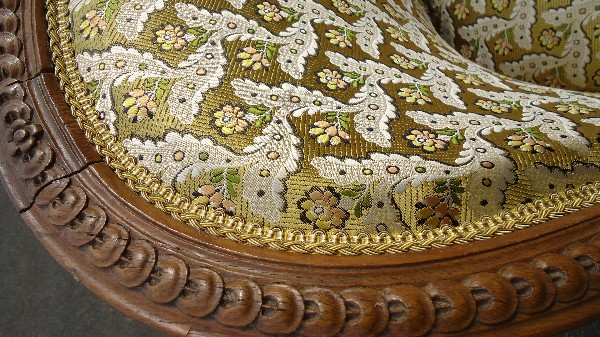 Chaise 18ème garniture traditionnelle textile Tassinari&Chatel finition gallon Houlés 
